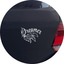 Adesivo de Carro Dreamer Sonhador - Apanhador de Sonhos - Cor Branco