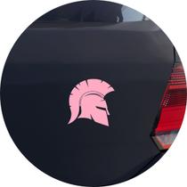 Adesivo de Carro Elmo Espartano - Cor Rosa Claro