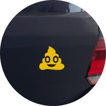 Adesivo de Carro Emoji Cocô - Cor Amarelo