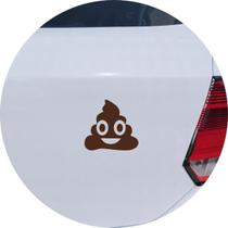 Adesivo de Carro Emoji Cocô - Cor Marrom