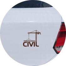 Adesivo de Carro Engenheiro Civil Profissão Engenharia Civil - Cor Marrom