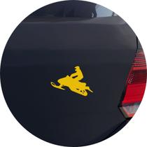 Adesivo de Carro Esporte Snowmobile - Cor Verde Claro