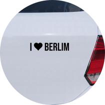 Adesivo de Carro Eu Amo Berlim - I Love Berlim - Cor Preto