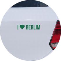 Adesivo de Carro Eu Amo Berlim - I Love Berlim - Cor Verde