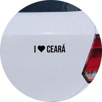 Adesivo de Carro Eu amo Ceará - I Love CE - Cor Preto