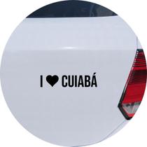 Adesivo de Carro Eu amo Cuiabá - I Love Cuiabá - Cor Preto