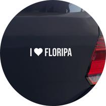 Adesivo de Carro Eu amo Floripa - I Love Florianópolis - Cor Roxo