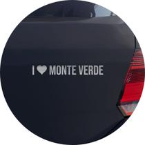 Adesivo de Carro Eu amo Monte Verde - I Love - Cor Prata