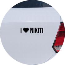 Adesivo de Carro Eu amo Nikiti - I Love Nikiti Niterói - Cor Preto - Melhor Adesivo
