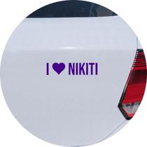 Adesivo de Carro Eu amo Nikiti - I Love Nikiti Niterói - Cor Roxo - Melhor Adesivo