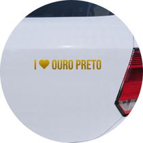 Adesivo de Carro Eu amo Ouro Preto - I Love Ouro Preto - Cor Roxo