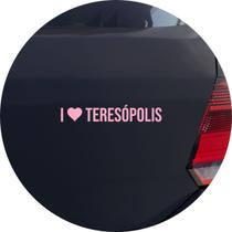 Adesivo de Carro Eu amo Teresópolis - I Love Teresópolis - Cor Dourado