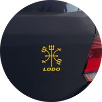 Adesivo de Carro Exu do Lodo Umbanda Candomblé - Cor Amarelo