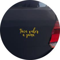 Adesivo de Carro Faça Valer a Pena - Cor Amarelo