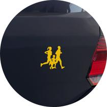 Adesivo de Carro Família De Corredores - Cor Amarelo