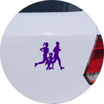 Adesivo de Carro Família de Corredores Maratona - Cor Roxo