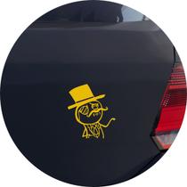 Adesivo de Carro Feel Like A Sir - Cor Amarelo