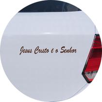 Adesivo de Carro Frase Jesus Cristo é o Senhor - Cor Dourado