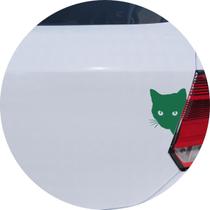 Adesivo de Carro Gato Espiando - Cor Verde