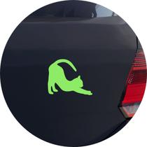 Adesivo de Carro Gato Espreguiçando - Cor Prata Adesivo de Carro Gato Espreguiçando - Cor Prata