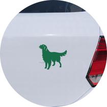 Adesivo de Carro Golden Retriever - Cor Verde