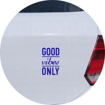 Adesivo de Carro Good Vibes Only - Cor Azul