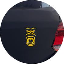 Adesivo de Carro Gorila Furioso - Cor Amarelo