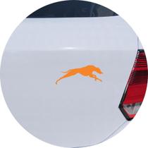 Adesivo de Carro Greyhound Saltando - Cor Laranja