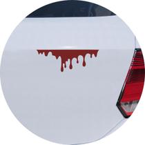 Adesivo de Carro Halloween Sangue Líquido Escorrendo - Cor Vinho
