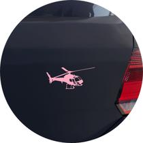 Adesivo de Carro Helicóptero - Cor Rosa Claro