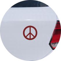 Adesivo de Carro Hippie Paz e Amor - Cor Vinho