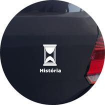Adesivo de Carro Historiador Profissão em História - Cor Azul Claro