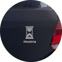 Adesivo de Carro Historiador Profissão em História - Cor Azul Claro