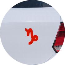 Adesivo de Carro Horóscopo Signo Capricórnio - Cor Vermelho - Melhor Adesivo