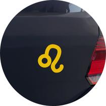 Adesivo de Carro Horóscopo Signo Leão - Cor Amarelo - Melhor Adesivo