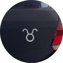 Adesivo de Carro Horóscopo Signo Touro - Cor Laranja