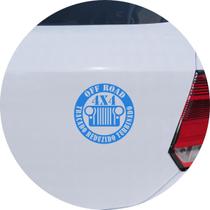 Adesivo de Carro Jipeiro Off Road 4x4 - Cor Azul Claro