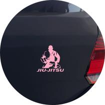 Adesivo de Carro Jiu-jitsu - Cor Rosa Claro