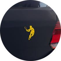 Adesivo de Carro Jogador De Tênis - Cor Amarelo
