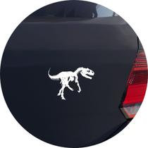 Adesivo de Carro Jurassic Park - Tiranossauro T-Rex - Cor Branco