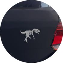 Adesivo de Carro Jurassic Park - Tiranossauro T-Rex - Cor Prata