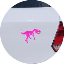 Adesivo de Carro Jurassic Park - Tiranossauro T-Rex - Cor Rosa