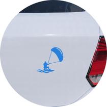 Adesivo de Carro Kitesurf Kiteboarding Flysurf - Cor Azul Claro