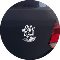 Adesivo de Carro Life is Good - A Vida é Boa - Cor Branco
