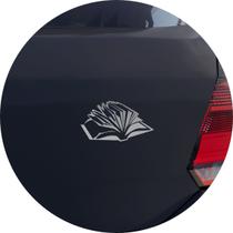 Adesivo de Carro Livro Aberto - Cor Branco