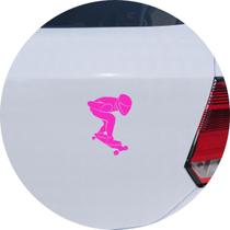 Adesivo de Carro Longboarding Atleta Longboard - Cor Rosa