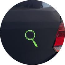 Adesivo de Carro Lupa Lente de Aumento - Cor Vermelho Adesivo de Carro Lupa Lente de Aumento - Cor Vermelho
