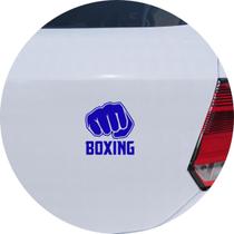 Adesivo de Carro Luta Boxe Punho Boxing - Cor Azul