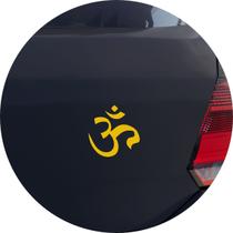 Adesivo de Carro Mantra Om Aum - Cor Amarelo