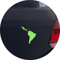 Adesivo de Carro Mapa América Latina - Cor Azul Claro